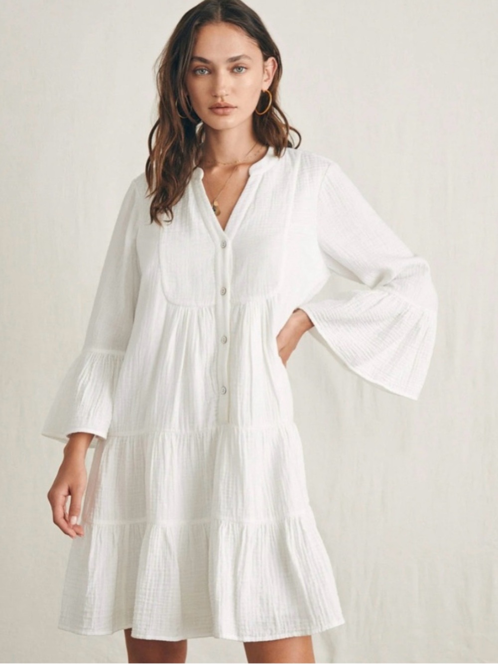 New Faherty Organic Cotton Gauze Kasey Dress size Small